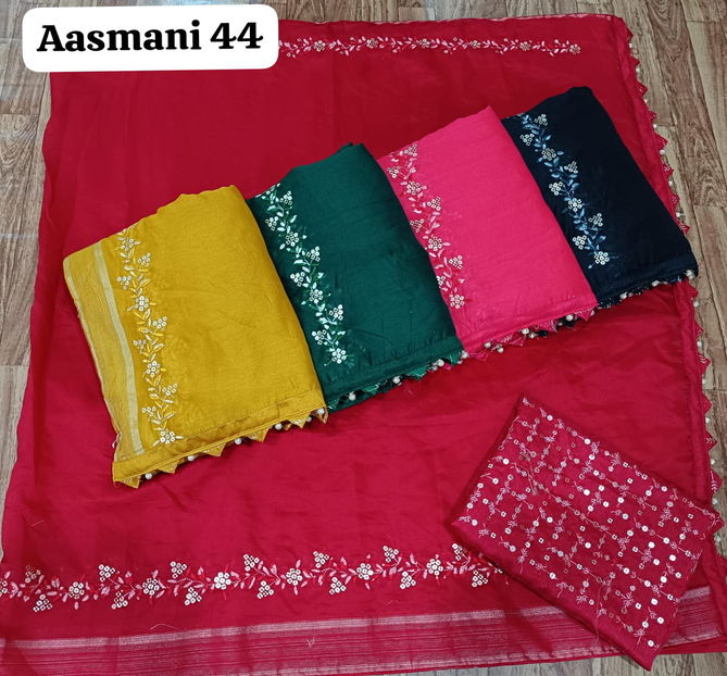 Aasmani 44 By Kalpatru Cotton Party wear sarees Wholesale Clothing Suppliers In India